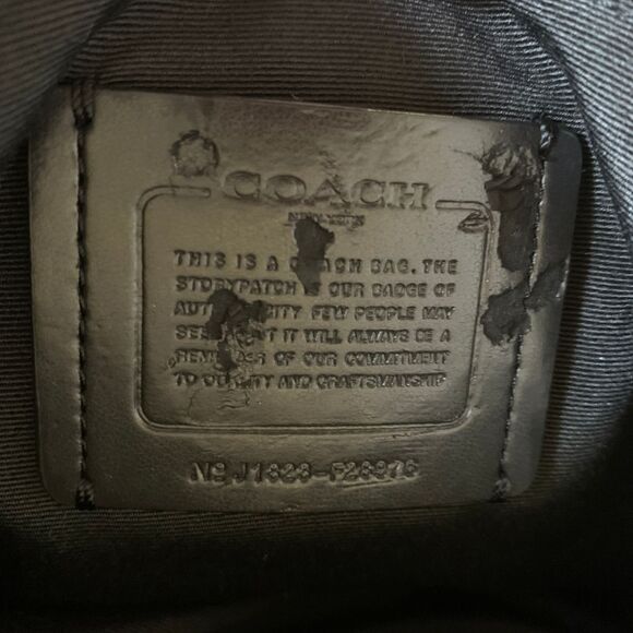 Coach Black Crossgrain Leather Satchel Handbag Gold Tone Hardware - Picture 13 of 14